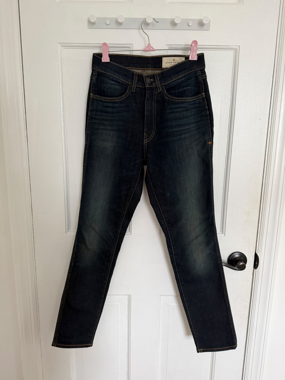 Imogene and Willie Josette Dark Wash High Rise Slim Jeans Women 25 USA Made